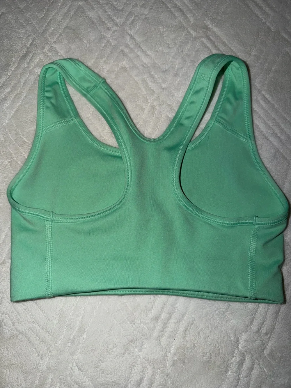 Nike Mint Green Racerback Sports Bra with White Swoosh